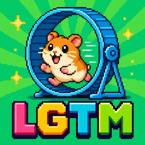 8bit pixel art of a tiny hamster running joyfully on a wheel