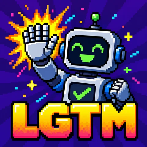 8bit pixel art of a friendly robot giving an enthusiastic high five