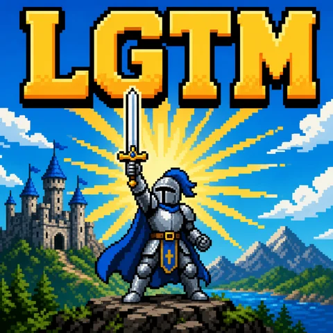8bit pixel art of a brave knight raising a sword high in victory, retro NES styl