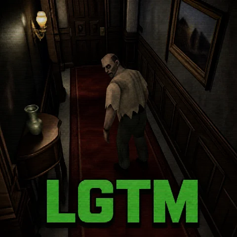 Screenshot of a 1996 PlayStation 1 survival horror game: a low-poly zombie in a