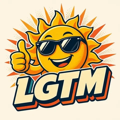 a smiling sun wearing sunglasses giving a thumbs up, retro vector style
