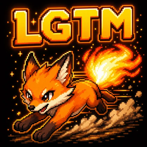 8bit pixel art of a fox with a glowing flame tail dashing forward, retro RPG