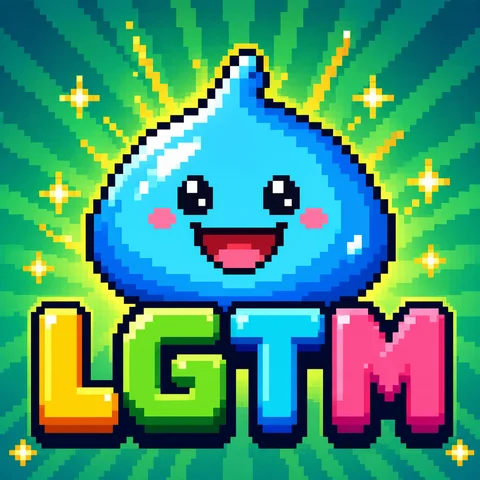 8bit pixel art of a happy slime monster smiling brightly, retro RPG style