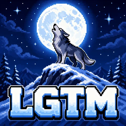 8bit pixel art of a wolf howling at the full moon on top of a snowy hill