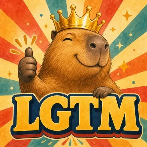 a victorious capybara wearing a golden crown, soft watercolor style