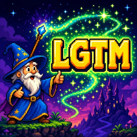 8bit pixel art of a wizard casting a sparkling spell of approval